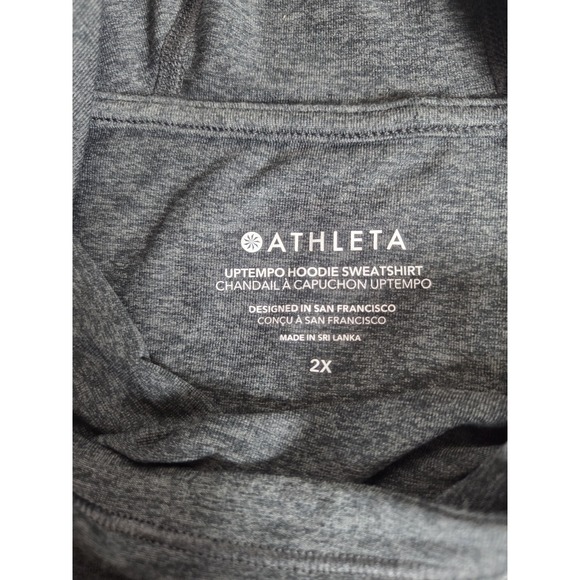Athleta Sweatshirt Womens 2X Uptempo Hoodie Performance Pullover Thumbholes - Picture 4 of 10